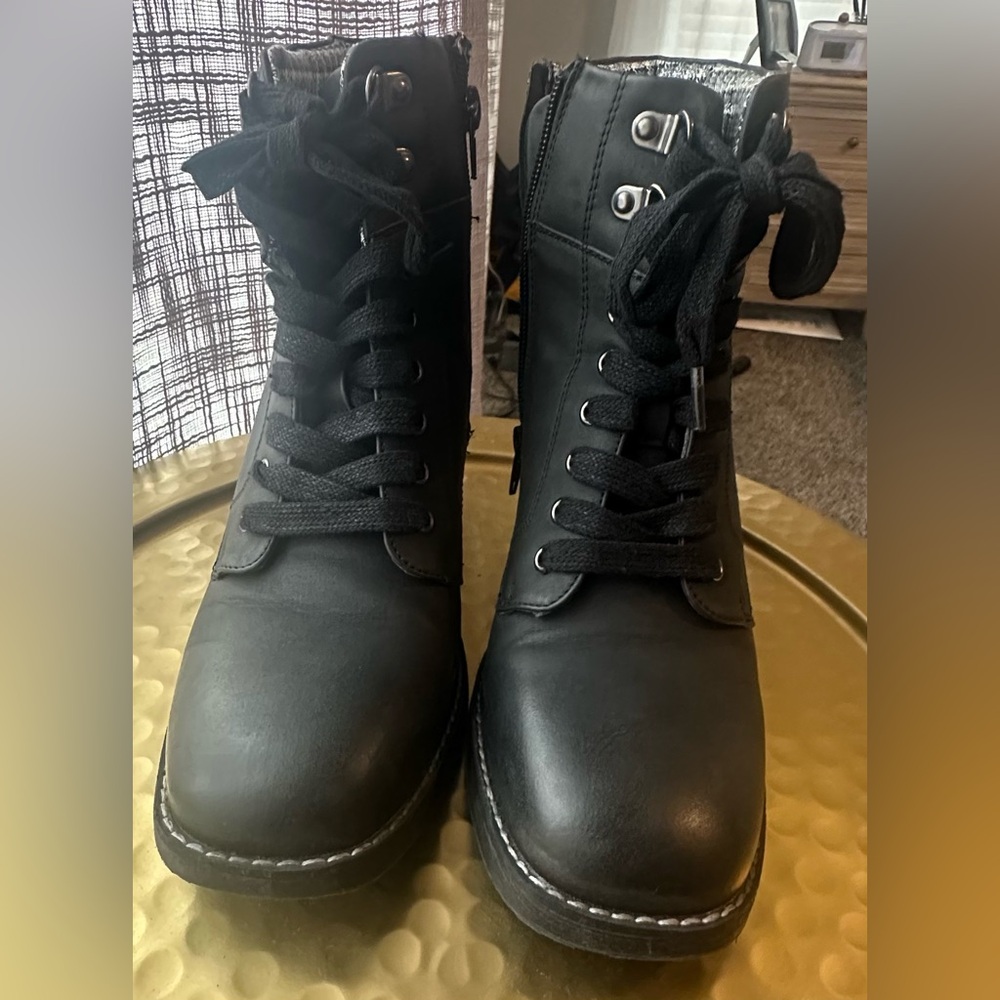 Fierce Black Combat Boots